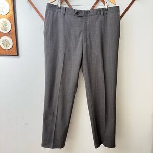 Joseph & Feiss Gray Wool Dress Pants